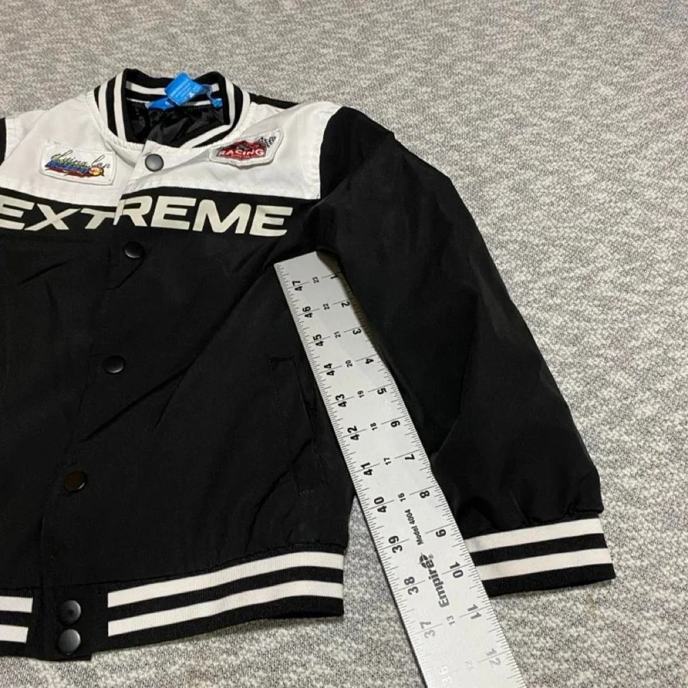 Soho Boys Club Black/white Super Racing Back Logo KidsJacket Size 5. SKU-B189